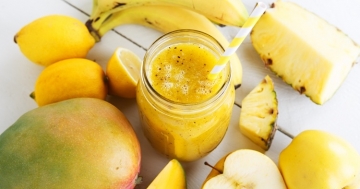 Smoothie Banane Apfel Kokos 360x189 - Rezepte